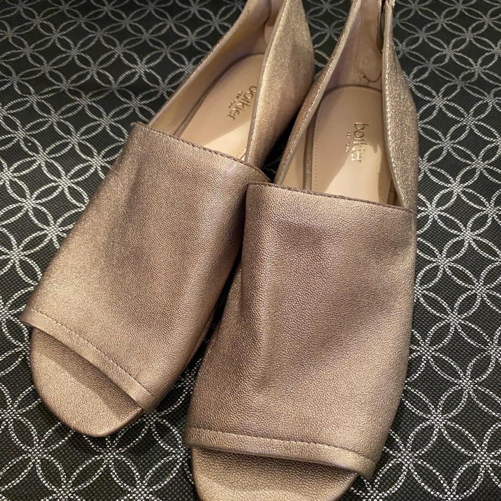 Botkier maxine good leather peep toe flat